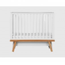 РТ Кровать 120*060 Askona Kids Lea (Лея) с продольным маятником, белая/бук